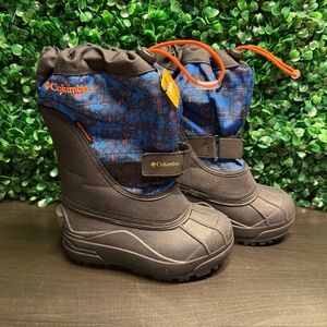 Columbia Kids' Black and Blue Snow Boots